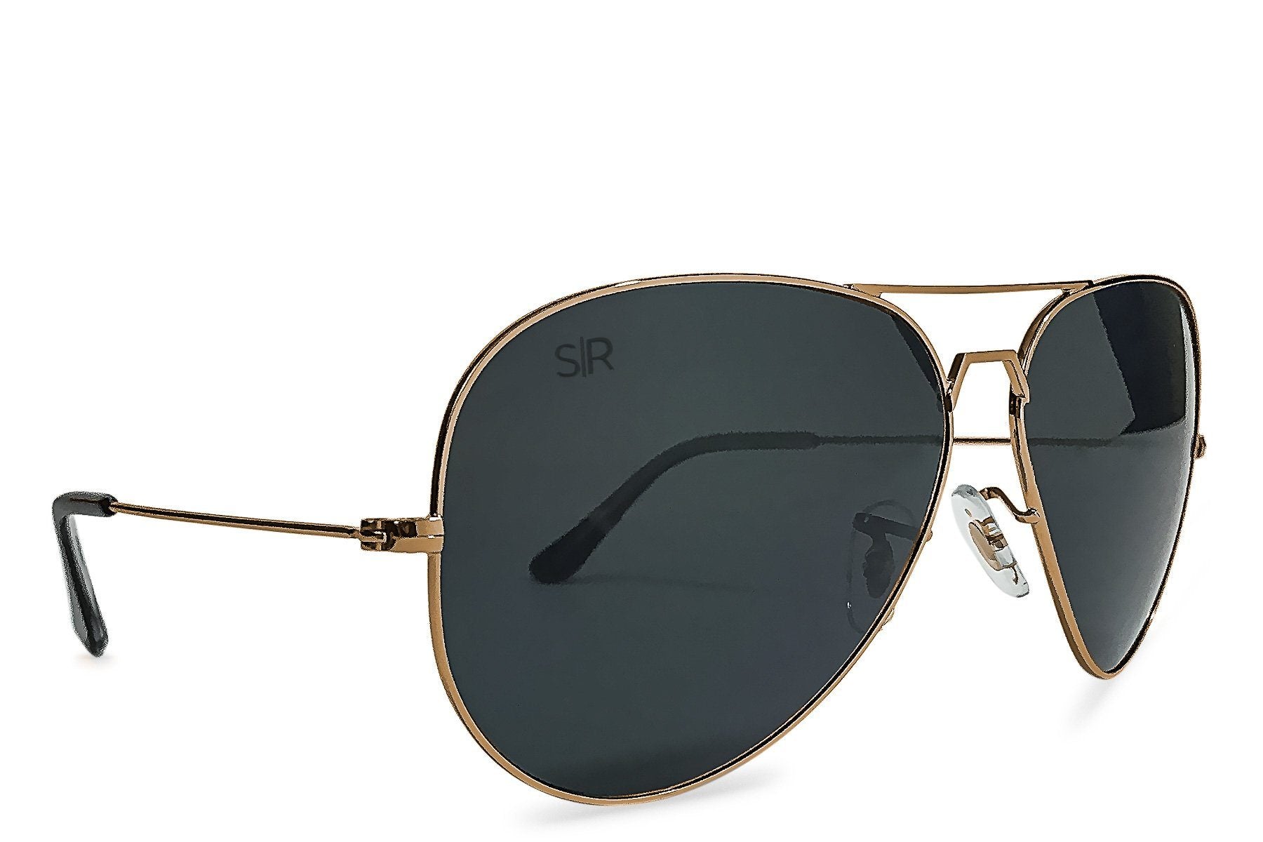 Black Gold Polarized Aviator Sunglasses