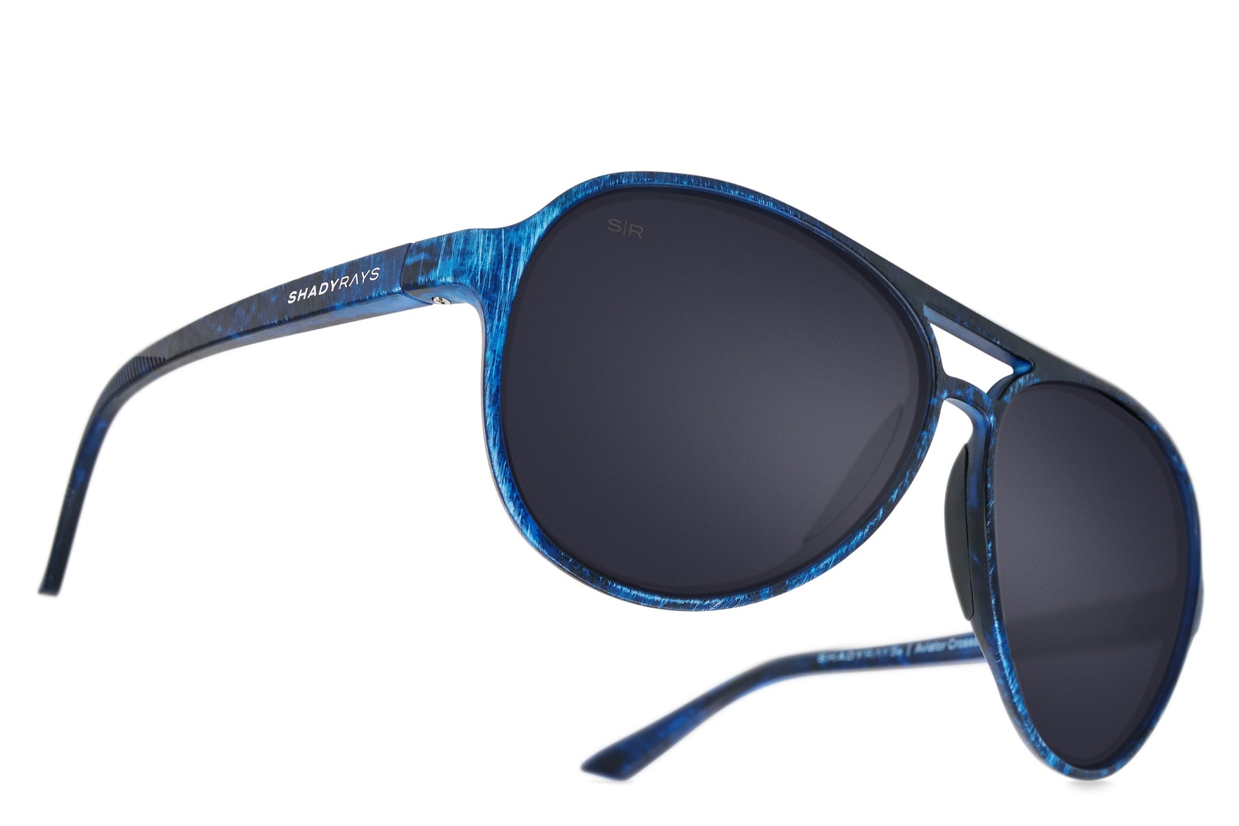 Polarized Aviator Sunglasses in Denim