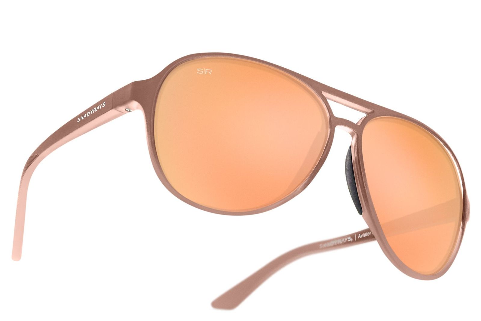 Peach Polarized Aviator Sunglasses