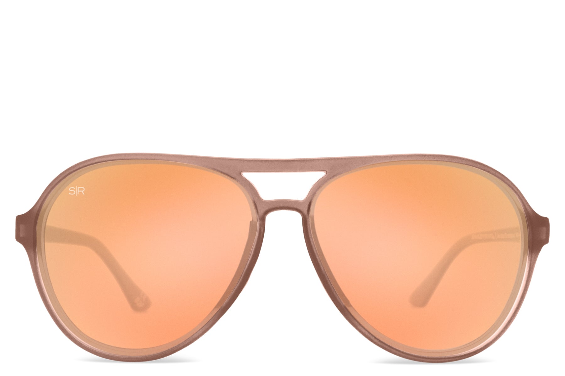 Peach Polarized Aviator Sunglasses