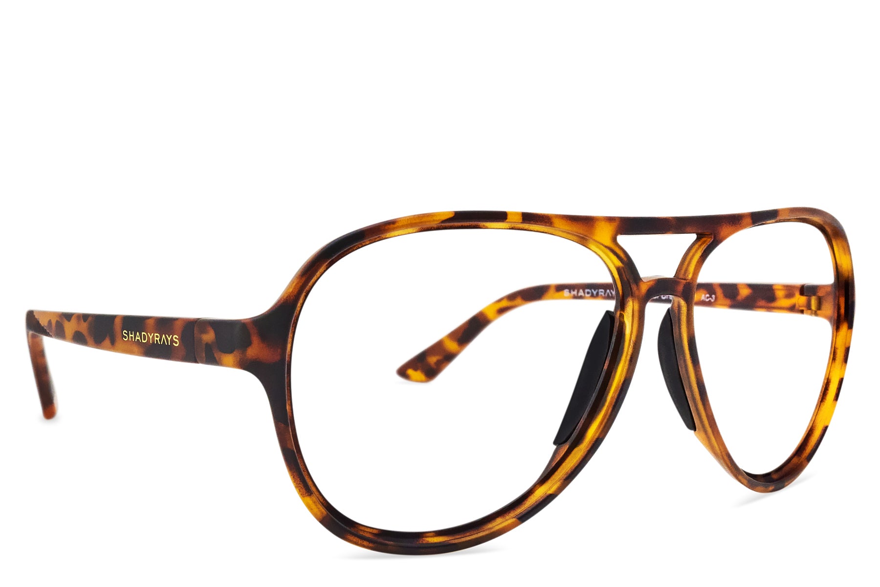 Amber Tortoise Aviator Rx Sunglasses