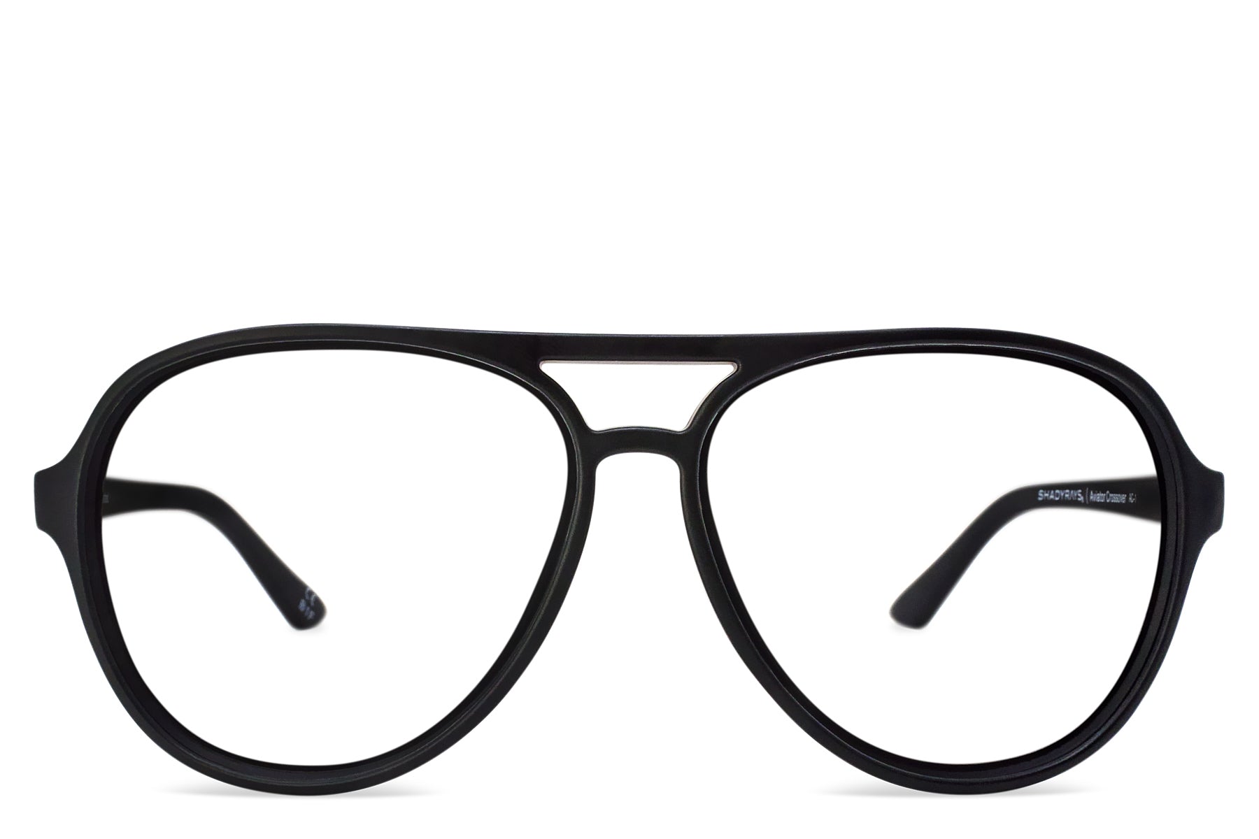Black Aviator Crossover Rx Eyeglasses