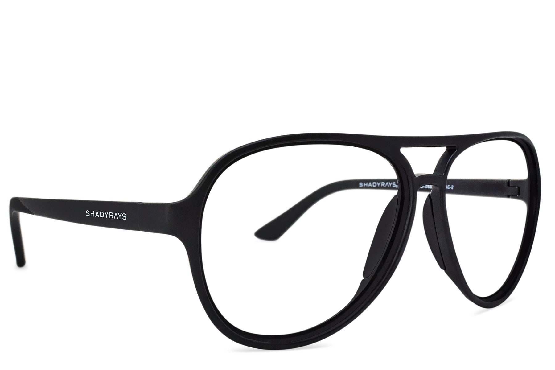 Black Aviator Crossover Rx Eyeglasses