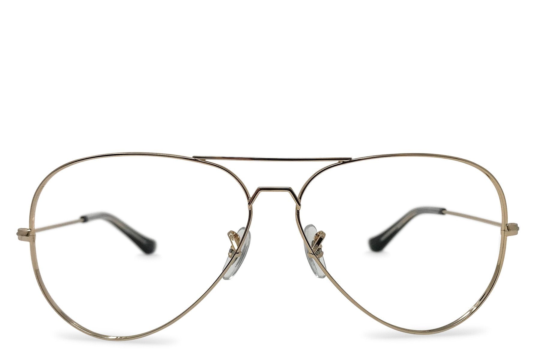 Gold Aviator Sunglasses with Rx Lenses