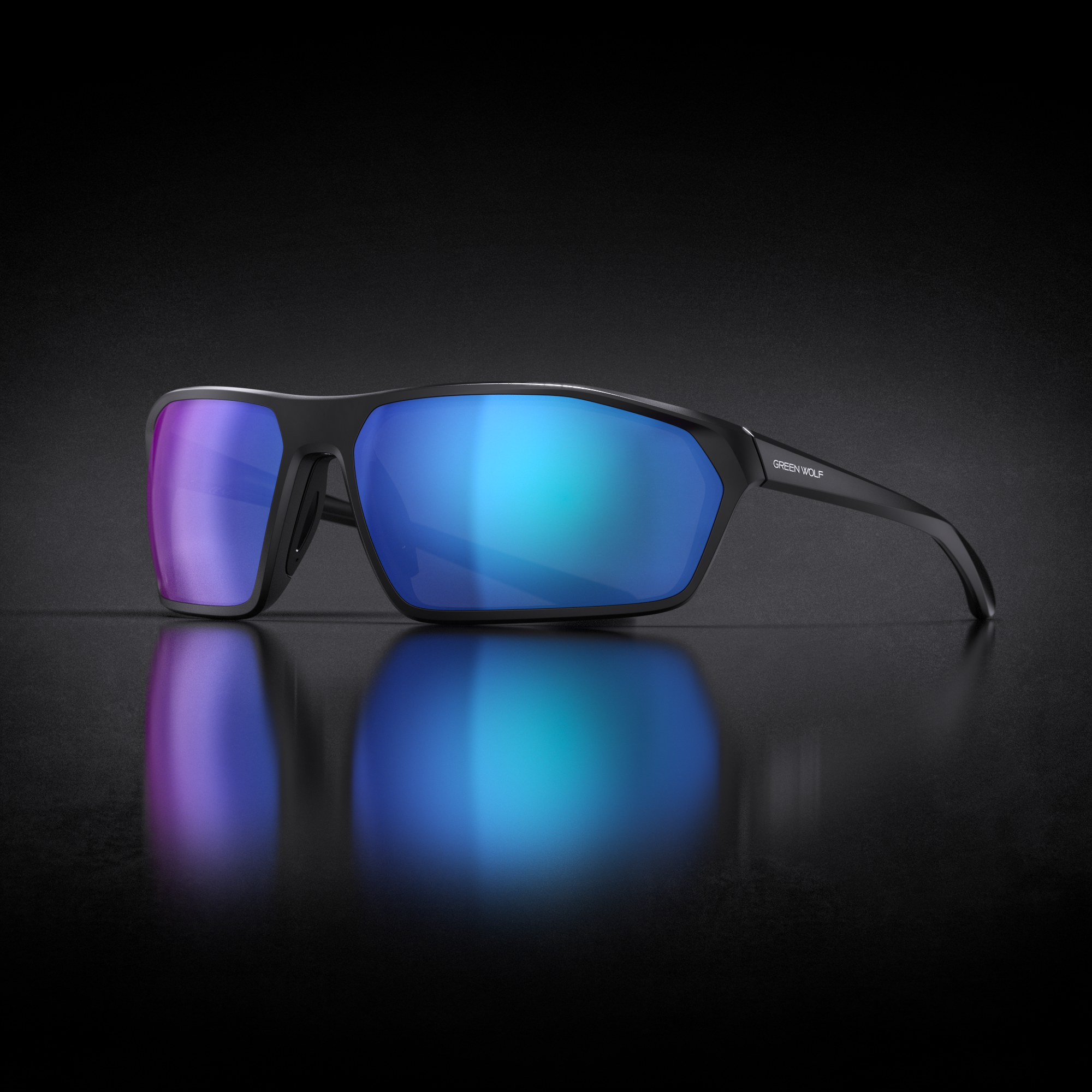 Green Wolf Ace - Sleek Black Glacier Style