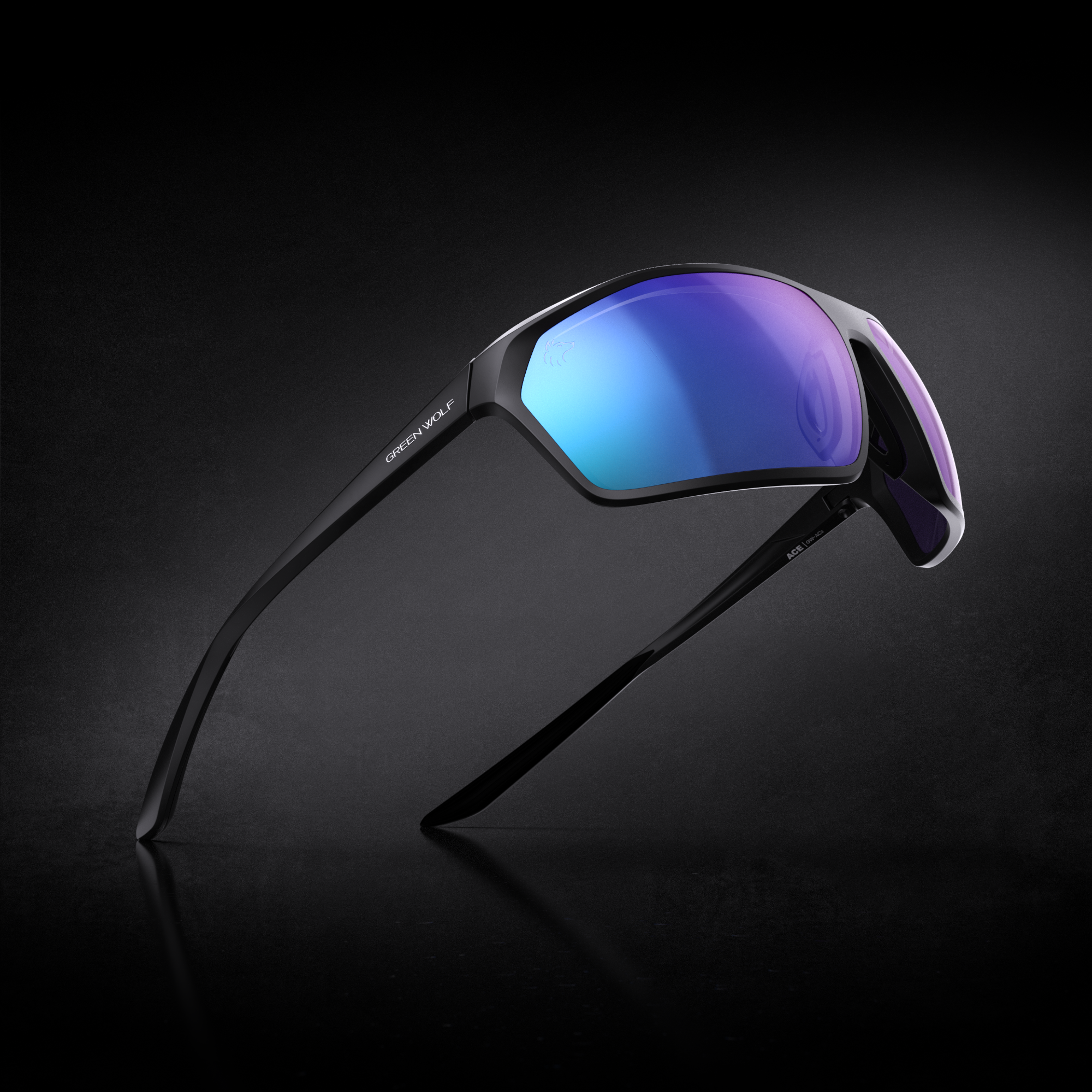Green Wolf Ace - Sleek Black Glacier Style