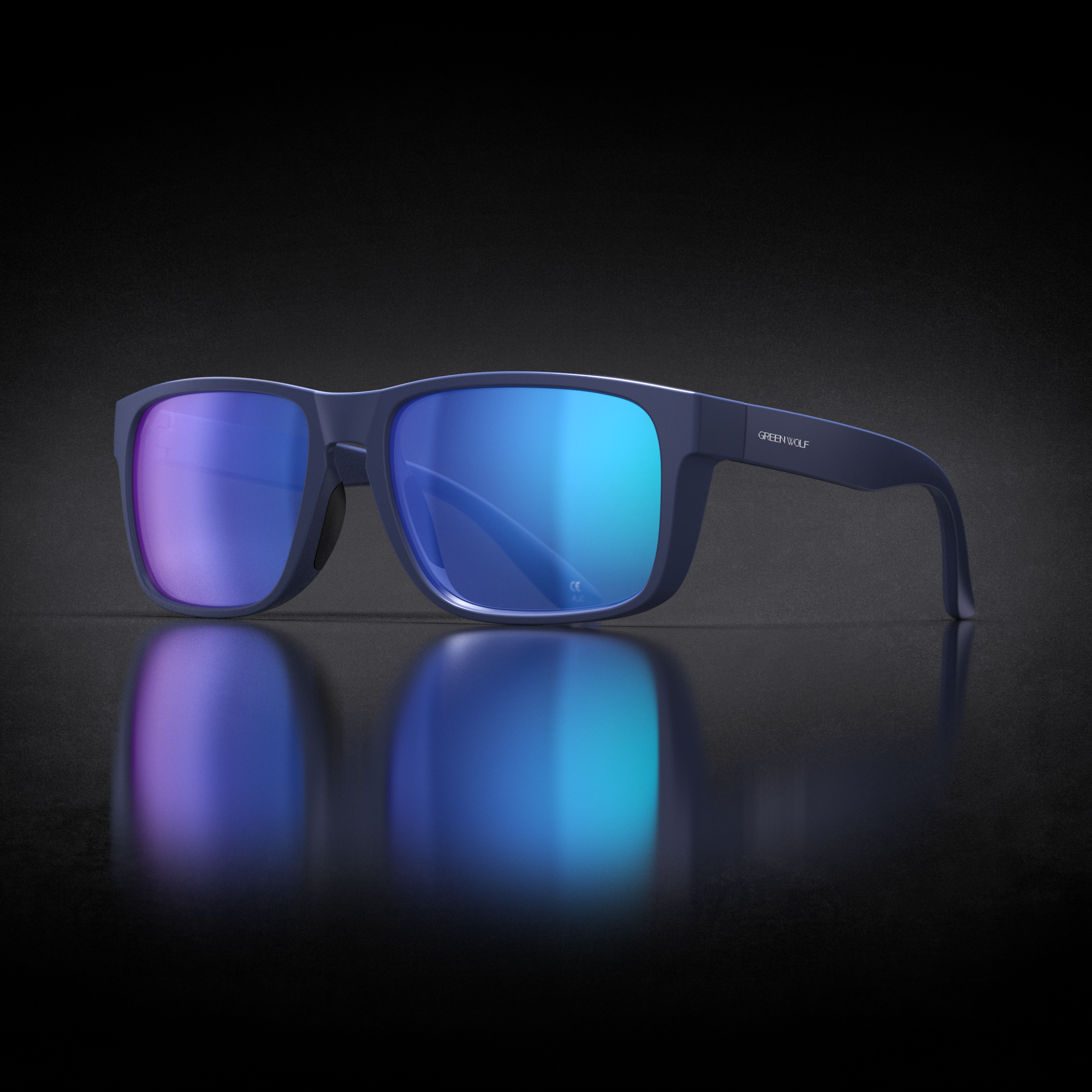 Navy Glacier Green Wolf Guardian