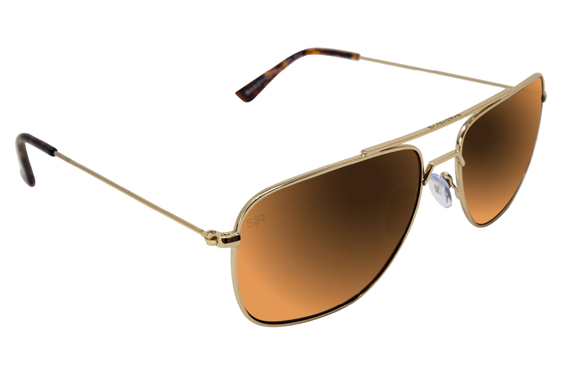 Amber Gold Polarized Navigator Sunglasses