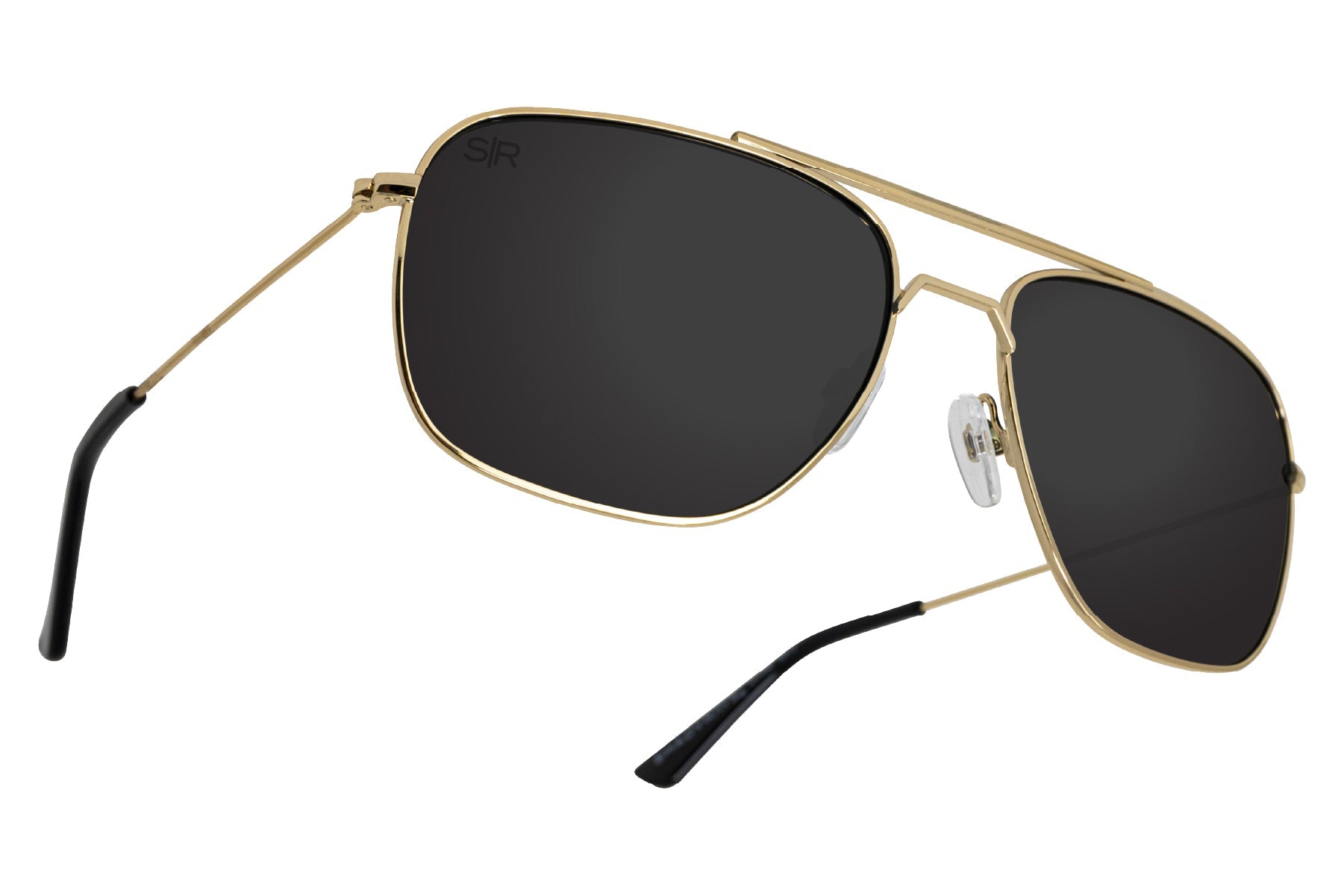 Black Gold Polarized Navigator Sunglasses