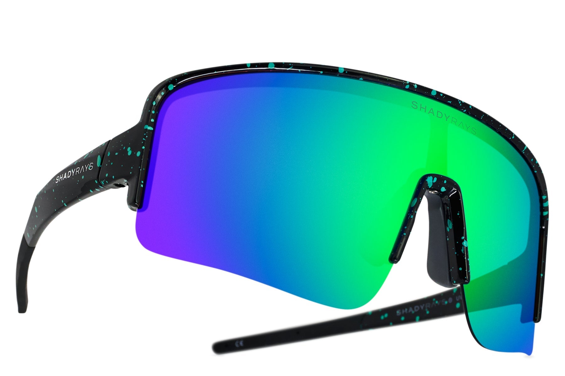 Nitro Polarized Sunglasses - Emerald Splatter Lens