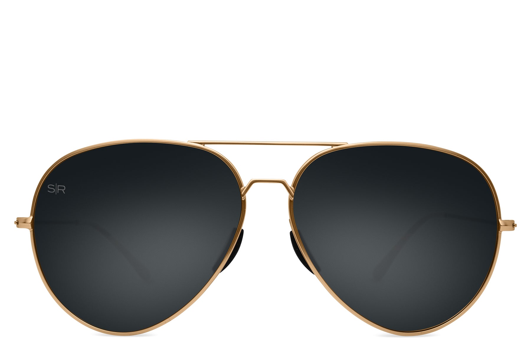 Black Gold Polarized Aviator Sunglasses - Tangle Free