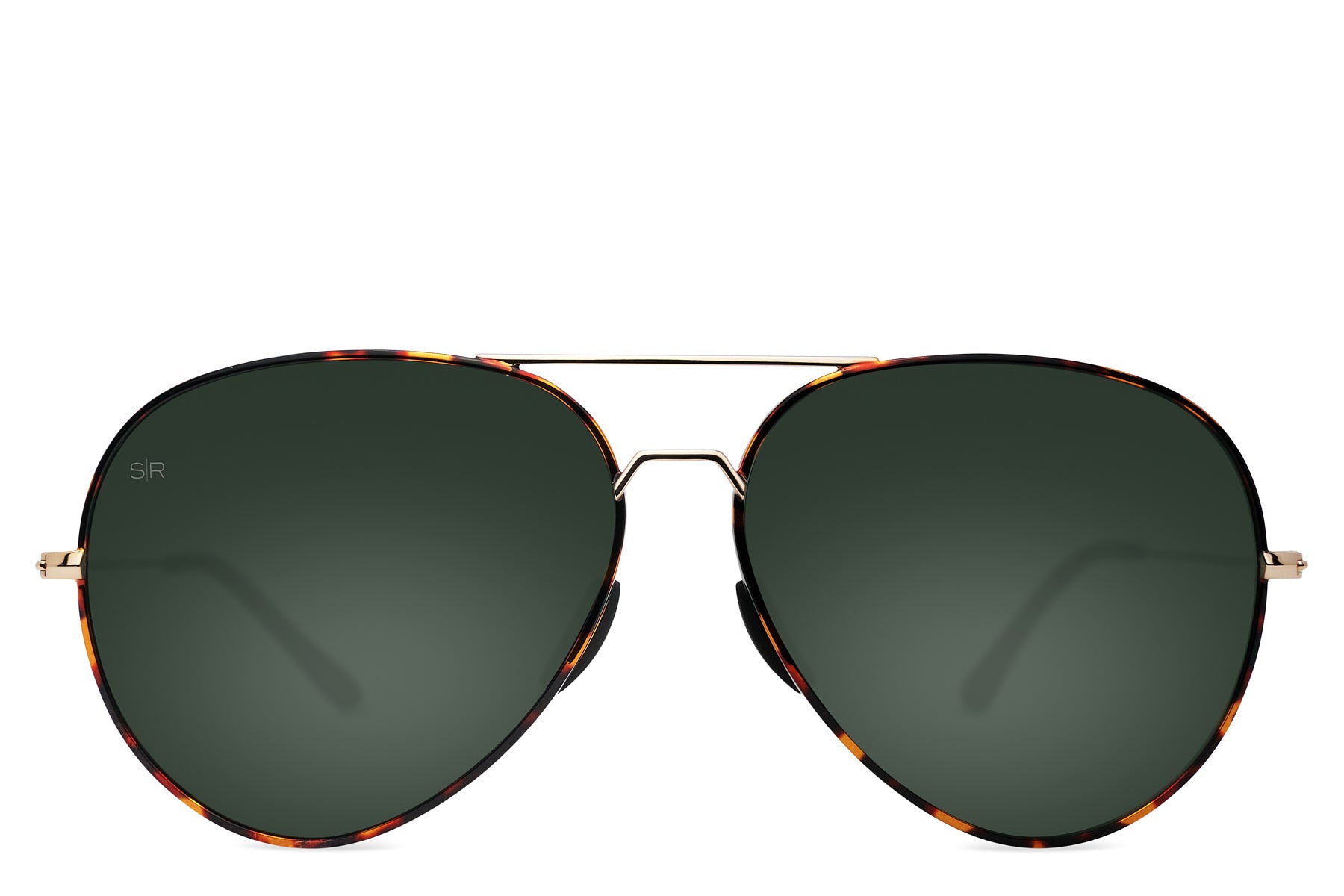 Polarized Aviator Sunglasses - Green Tortoise