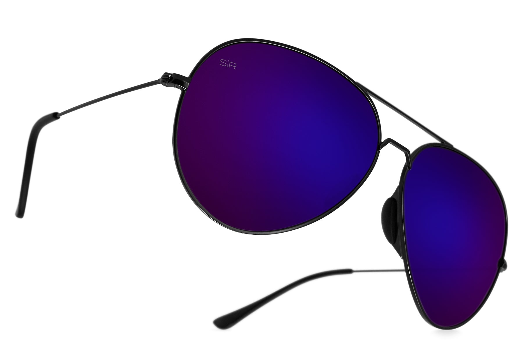 Purple Polarized Aviator Sunglasses – Tangle-Free