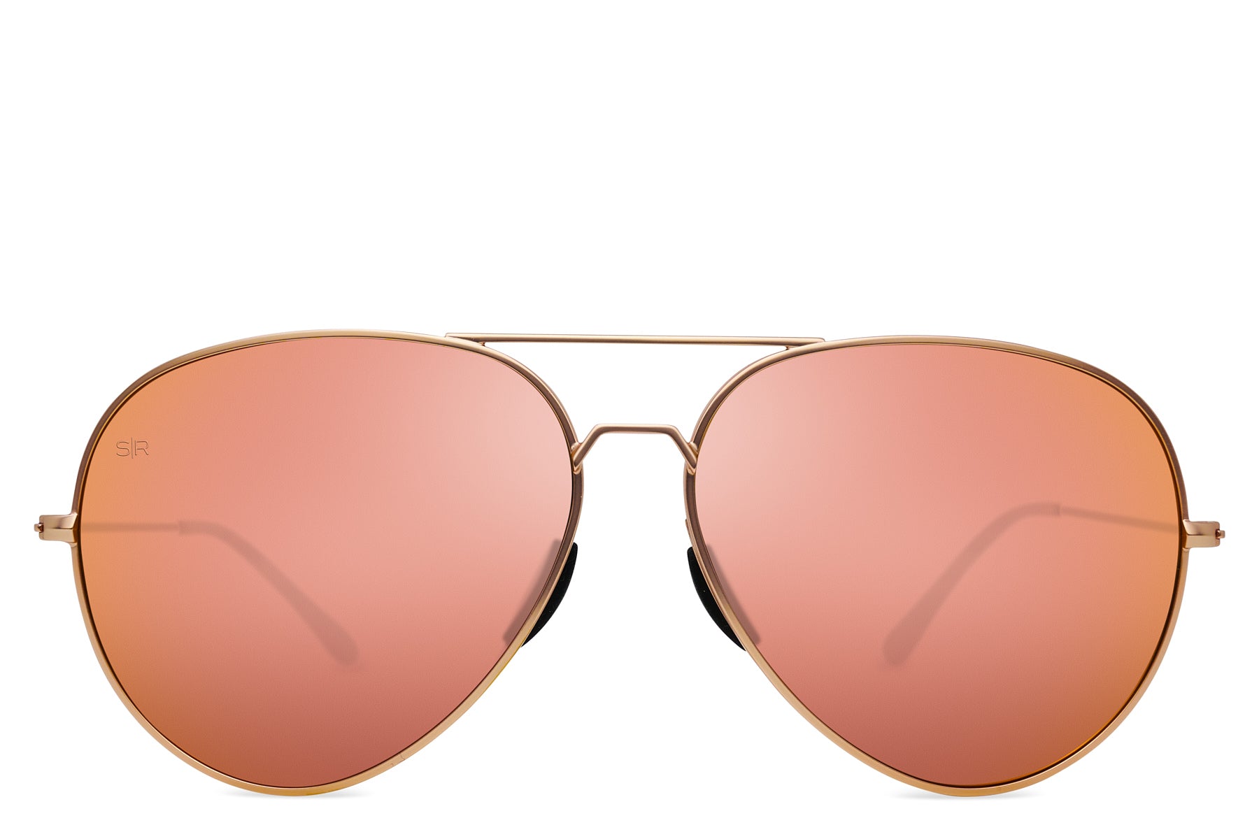 Rose Gold Polarized Aviator Sunglasses – Tangle-Free