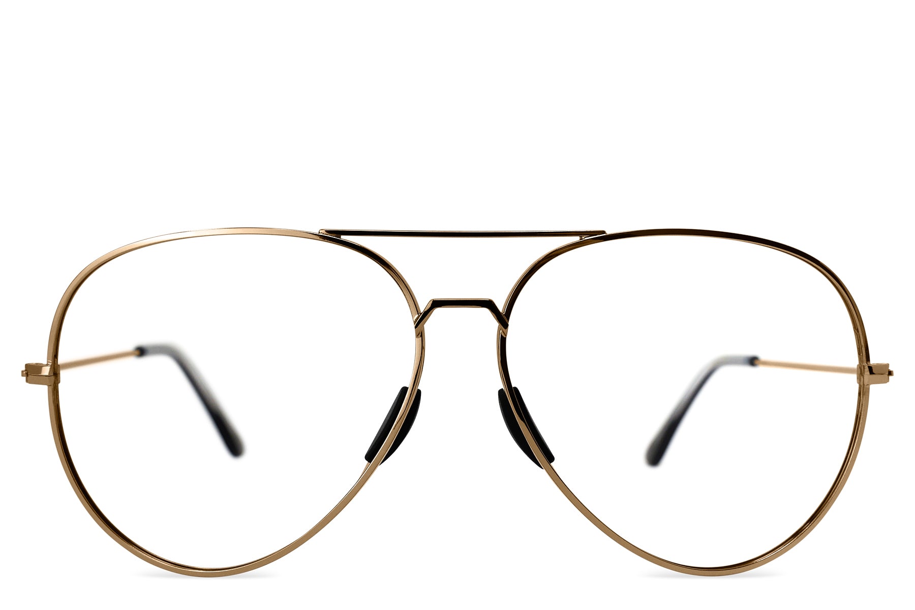 Gold Aviator Sunglasses with Tangle-Free Design